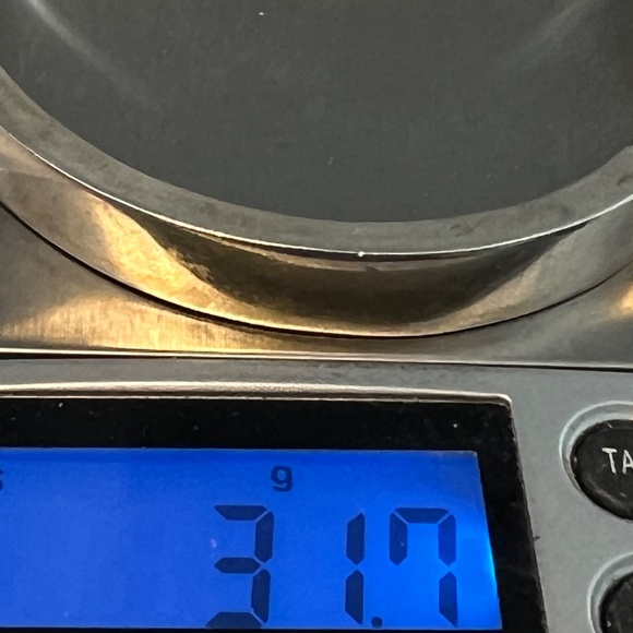 Vintage Taxco Silver Bracelet Modernist Chunky 925 Hinged Bangle - Picture 8 of 16